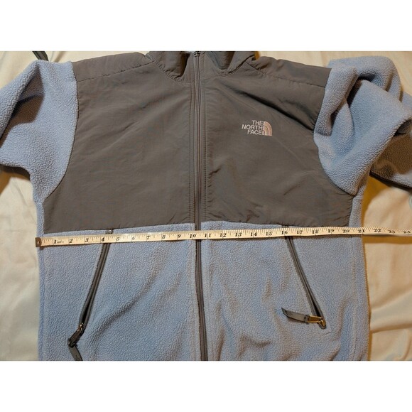 The North Face Denali Fleece Polartec Full Zip Jacket Light Blue Gray Youth M/L* - Picture 7 of 9